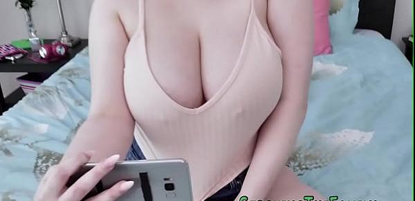  Busty milf and stepdaughter teen suck